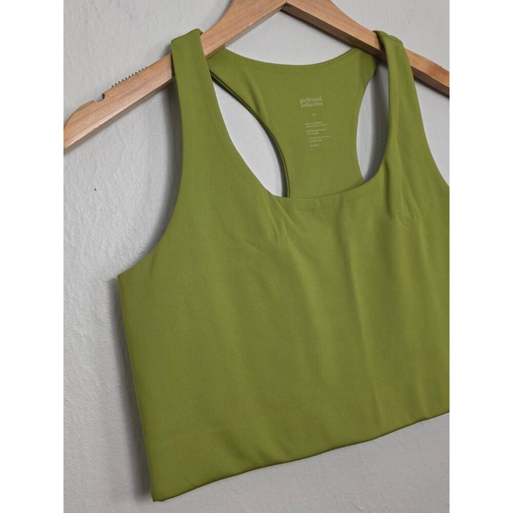 NEW Girlfriend Collective Paloma Olive Green Racerback Tank Top XL - Picture 3 of 8